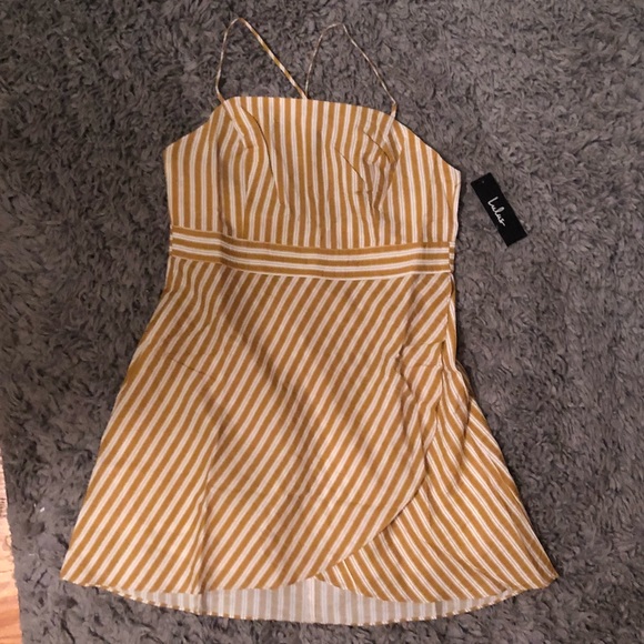 Lulus Dresses & Skirts - Yellow and white striped dress